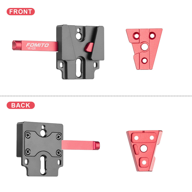 Fomito V Mount Battery Plate V Mount Adapter VK-02 V-Mount V-Lock Base Station Quick Release Plate