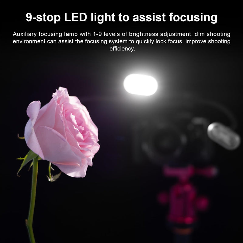 Fomito Mini Macro Flash, Single Contact Hotshoe, Three-Head with 13pcs Diffuser and Type-C Cable, 8 Levels of Adjustable Brightness, 9-Stop LED Light Effect, Built-in 3.7V/2000mAh Battery - 17.52inch