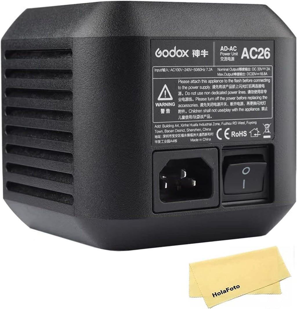 Godox AC-26 Adapter for Godox AD600 Pro All-in-One Outdoor Flash Strobe Monolight,AC-100-240V-50/60Hz 7.2A