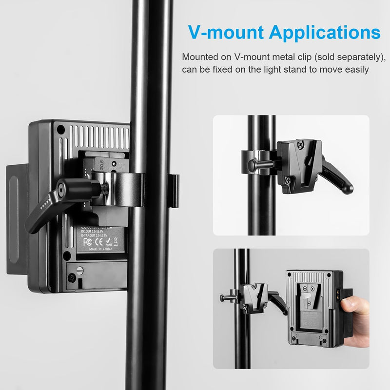 Fomito NP-F to Sony V-Mount Battery Adapter, Applicable to Sony NP-F550 F570 F960 F970 Battery Base Adapter to Replace V-Mount Battery Holder