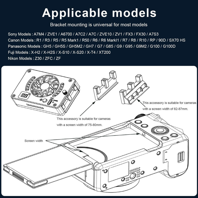 FOMITO Camera Video Dual Cooling Fans Built-in Battery FS-06