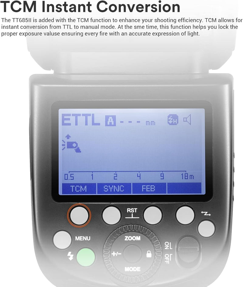 Godox TT685II-N TT685IIN Flash for Nikon, 2.4G Wireless X System GN60 TTL 1/8000s HSS Flash, 0.1-2.6s Recycle Time, Quick-Release Lock, Camera Flash Speedlite Compatible for Nikon DSLR Cameras