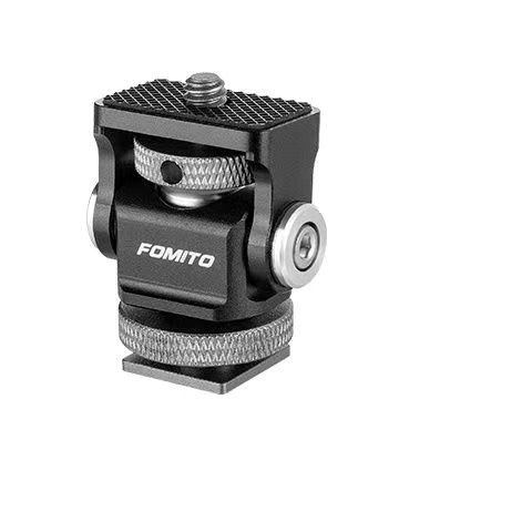 Fomito Mini Ball Head - Tripod Head with Lock and Hot Shoe Adapter,can Swiveled 360° and Tilted 180° with 1/4 inch Screw for LED Light,Monitor,Camcorders,Cell Phone,Flash Bracket,DSLR Cameras - Z1