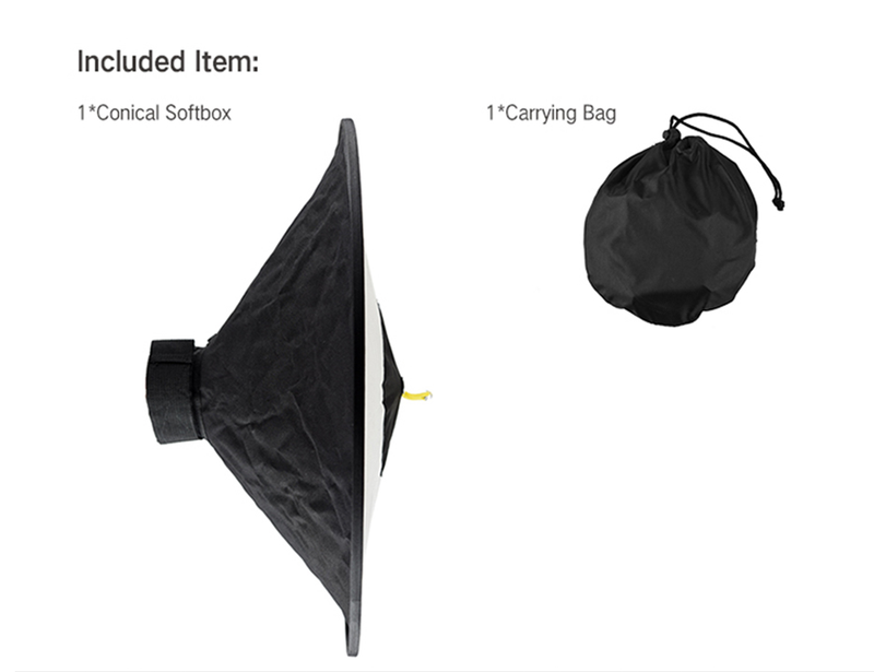 Godox RS18 Beauty Dish Collapsible Softbox for Camera Shoe Mounted Flash Units - FOMITO.SHOP